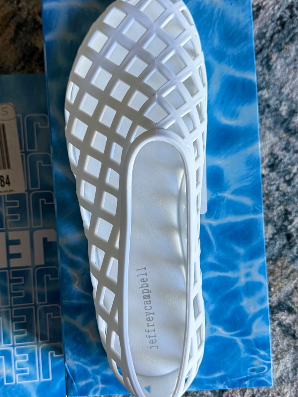 Jeffrey Campbell White Lattice Slip-On Flats - Picture 6 of 7
